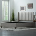 thumbnail image 5 of Rest Haven Odessa Tufted Uphosltered Wingback Platform Bed, Queen, Oat, 5 of 11