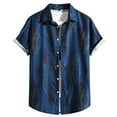 thumbnail image 1 of Birdeem Mode Décontractée Col à Revers Haut Ethnique Décontracté Chemise à Manches Courtes Col Rabattu Blouse & Chemise, 1 of 6