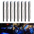thumbnail image 1 of 8 Piezas Flexible 12V Azul 15LED SMD Impermeable Parrilla de Coche Decoración Luces tirarere Accesorios para Coche Motocicleta Cola Tira de luces led, 1 of 8