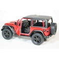 thumbnail image 3 of KiNSMART 2018 Jeep Wrangler Rudicon Hard Top Red 5" 1:34 Scale Die Cast Metal Model Toy w/ Pullback Action, 3 of 8