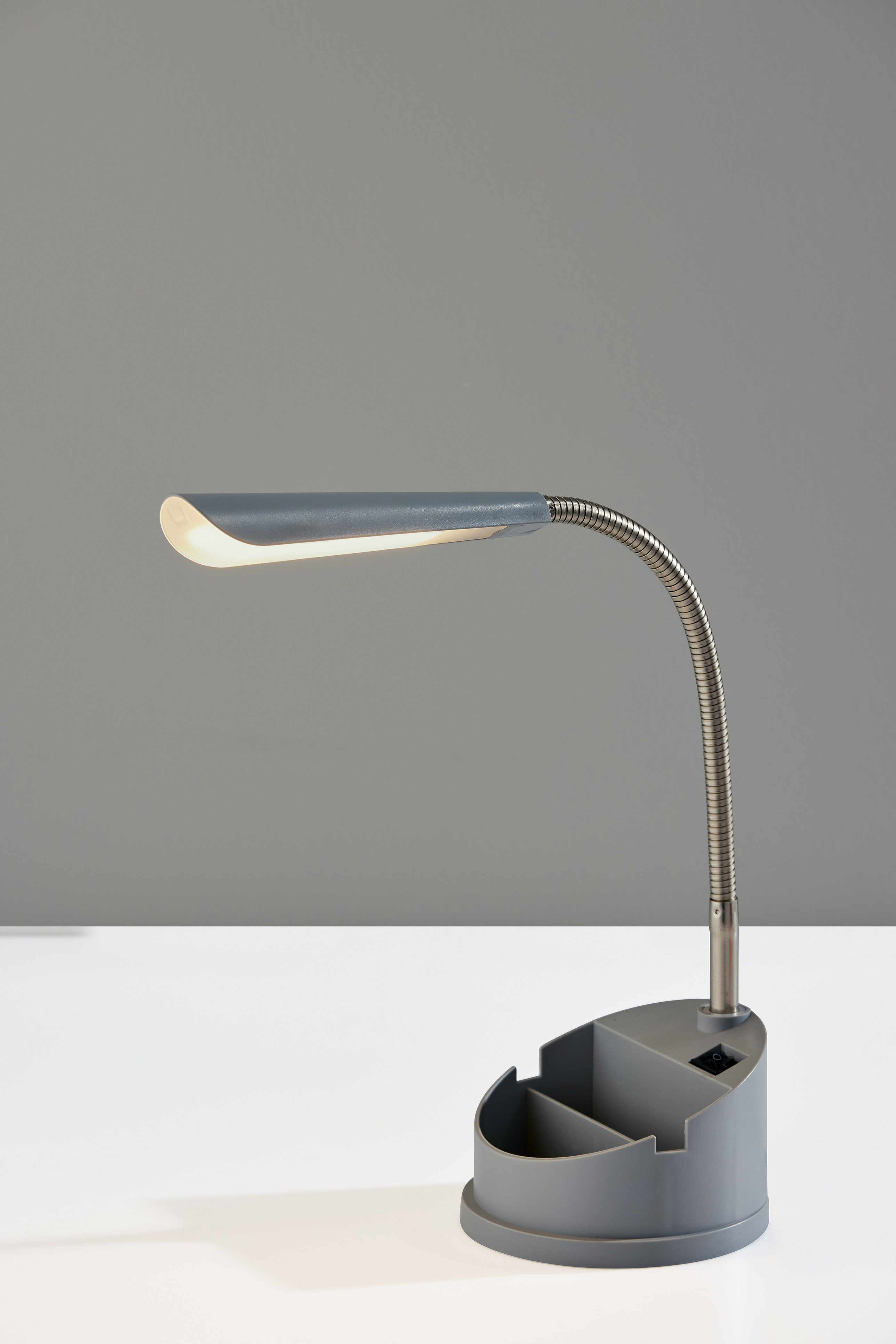 Mainstays Modern Gray LED Desk Organizer Lamp photo 2