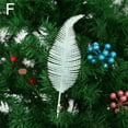 thumbnail image 2 of putnchl Christmas Simulation Glitter Leaves Clamp Christmas Decoration Simulation Plastic Feather For Holiday Wedding Party Home Wedding Decoration, 2 of 2