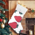 thumbnail image 4 of SKYSONIC Summer Strawberry Christmas Stockings Personalized Large Christmas Stocking Cute Snowflake Stockings 18 Inch Xmas Stocking for Xmas Decorations and Holiday Family Party Decor Xmas Gifts, 4 of 7