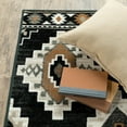 thumbnail image 4 of 5' X 7' Black Grey Tan Orange And Ivory Southwestern Power Loom Stain Resistant Area Rug, 4 of 10