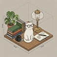 thumbnail image 5 of Gato Intelectual Figura Creaciones  Dekora 22cm, 5 of 5