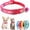 Flower Hot PInk, variant on Dog Collar with Bell, 2 Pack Cat Collars Girl Cute Soft Adjustable Buckle for Extra Tiny Little Puppies Dogs Pet Female Kitten Yorkie Chihuahua