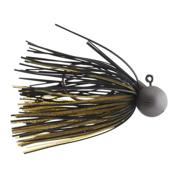 Keitech Tungsten Model II Football Jig, Green Pumpkin Black