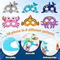 thumbnail image 6 of Belanttega 30Pcs Ocean Animals DIY Masks Make Your Own Sea World Animals Masks With Rhinestones Sticker For Party Favors Under The Sea Party Costume Mask, 6 of 7