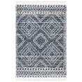 thumbnail image 3 of SAFAVIEH Melrose Coleman Overdyed Geometric Shag Area Rug, Navy/Ivory, 5'3" x 7'6", 3 of 7