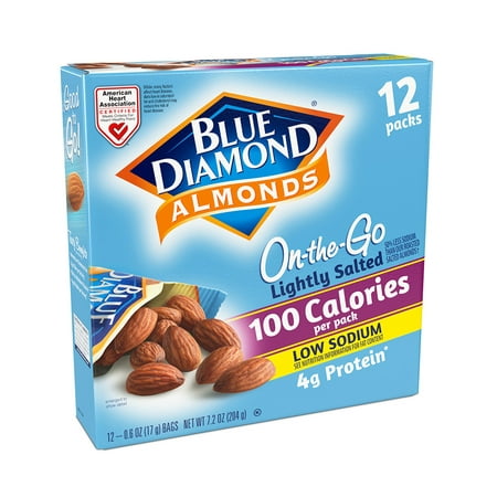 Blue Diamond Almonds, Lightly salted, 100 calorie packs - 12
