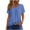 Blue-09, variant on Mittory Womens Short Sleeve Blouses Spring Dressy Casual Loose Fit T Shirts Button Decor Summer Tunic Tops