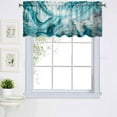thumbnail image 6 of Blue Valances for Windows Window Treatment Valances Rod Pocket Kitchen Curtain Valances,Valances for Living Room Windows 52X18 Inch Kitchen Curtains, 6 of 6