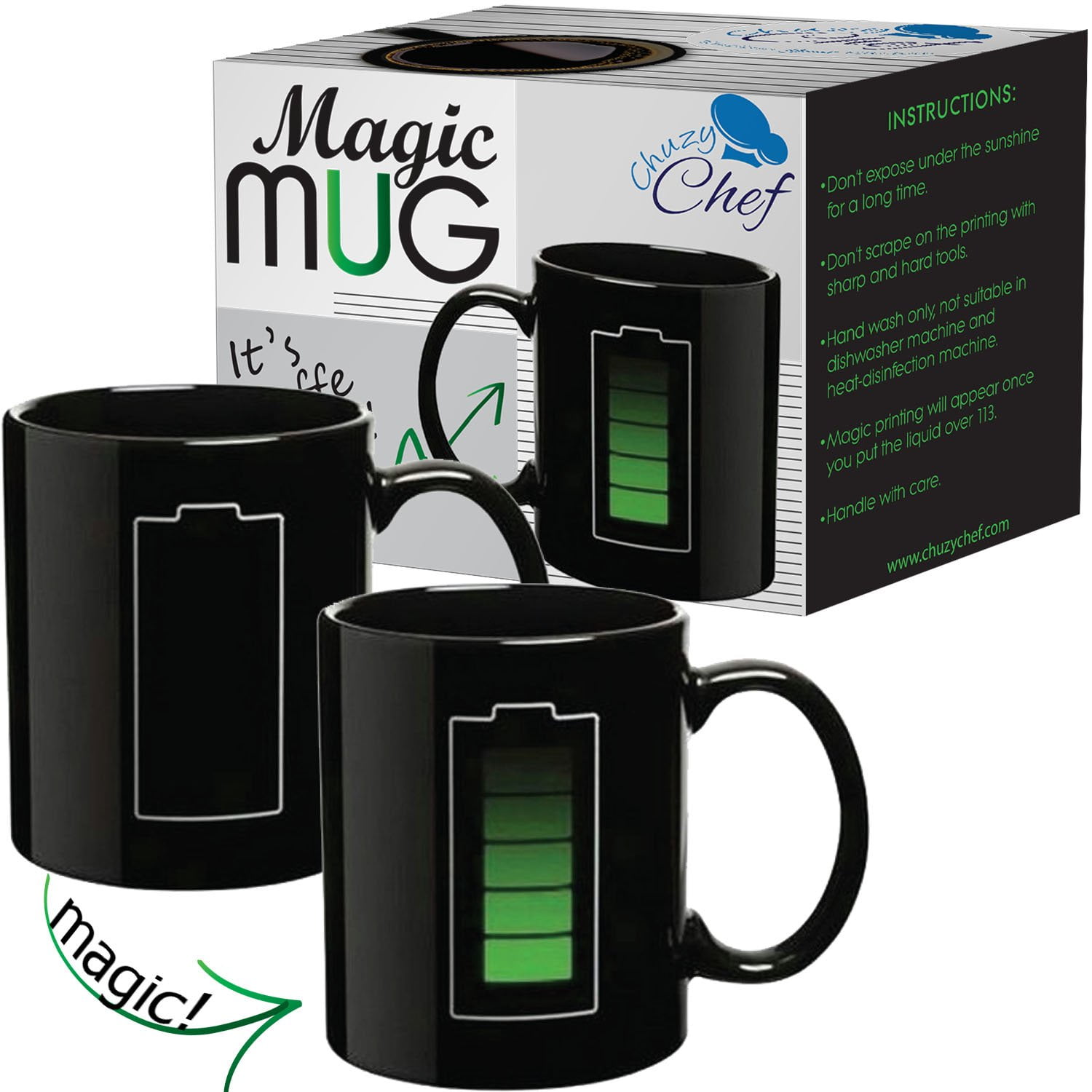 Magic Coffee Heat Sensitive Mug, Battery Charging Design, Color