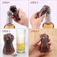 thumbnail image 3 of Abridor de botellas de cerveza con guante de 2 piezas, herramienta para quitar tapas de botellas de cerveza, adecuado para bares, fiestas, amantes de la cerveza oso de fresa Electrónica, 3 of 5