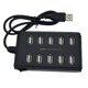 thumbnail image 1 of 10 Port High Speed Extension Cable USB 2.0 Hub Adapter for Laptop, 1 of 5