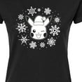 thumbnail image 3 of Pokémon - Pikachu Snowflakes - Juniors Fitted Graphic T-Shirt, 3 of 5