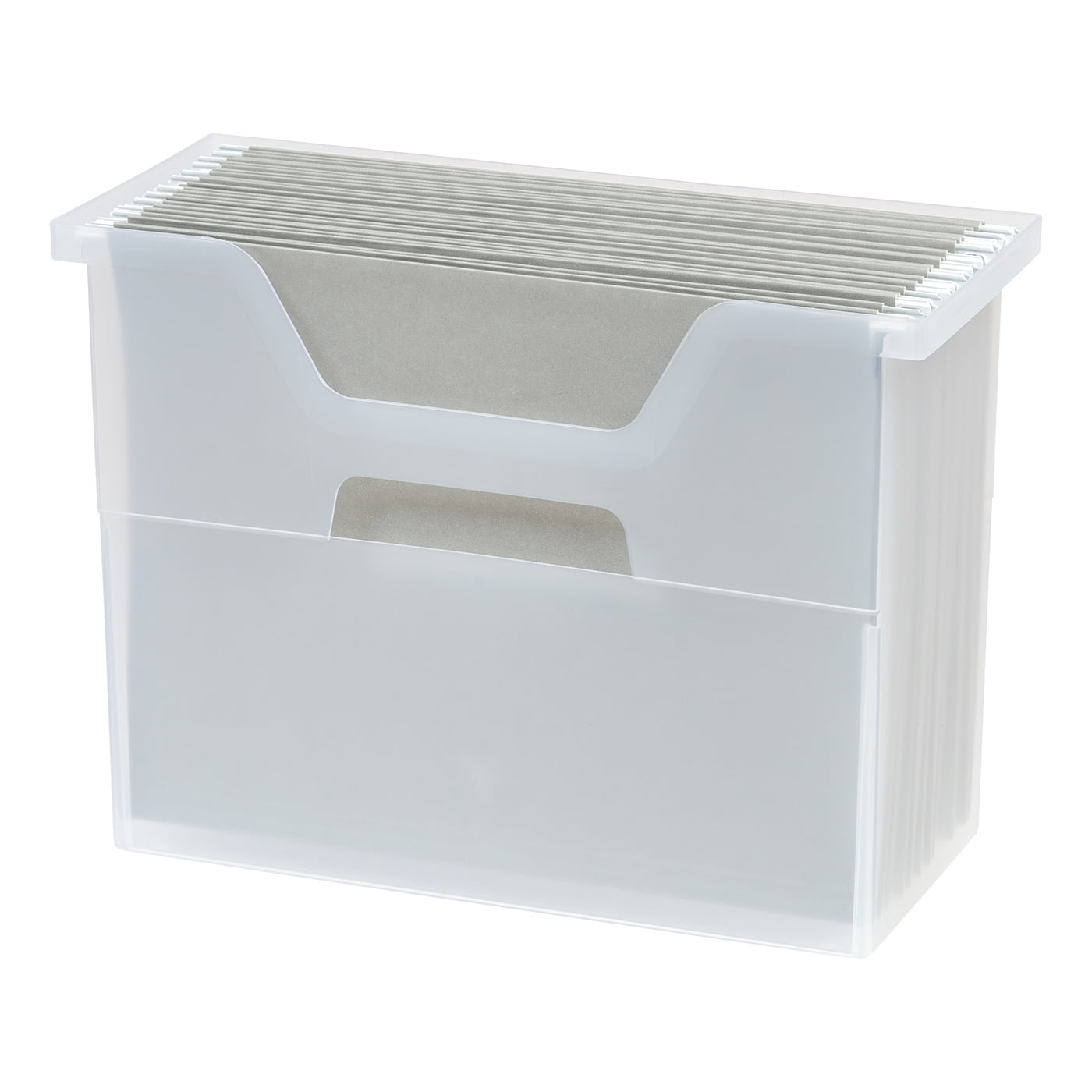 Clear Open-Top File Storage Boxes