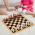 thumbnail image 3 of Juego de ajedrez tradicional, tablero de ajedrez de cuero PU, juego de mesa de entretenimiento, juego de estrategia para todas las edades, regalo para, 3 of 9