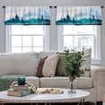 thumbnail image 3 of LALILO Kitchen Curtain Valance Watercolor Mountains Rod Pocket Window Curtain 52"x 18" Set of 2, 3 of 6
