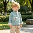 thumbnail image 2 of Kogui Boys Hawaiian Outfits Boys Clothes 2 Piece Short Sleeve T-Shirt Tops & Shorts Set Casual Kids Boys Summer Outfit 4T 5T (Green,4-5 Years), 2 of 8