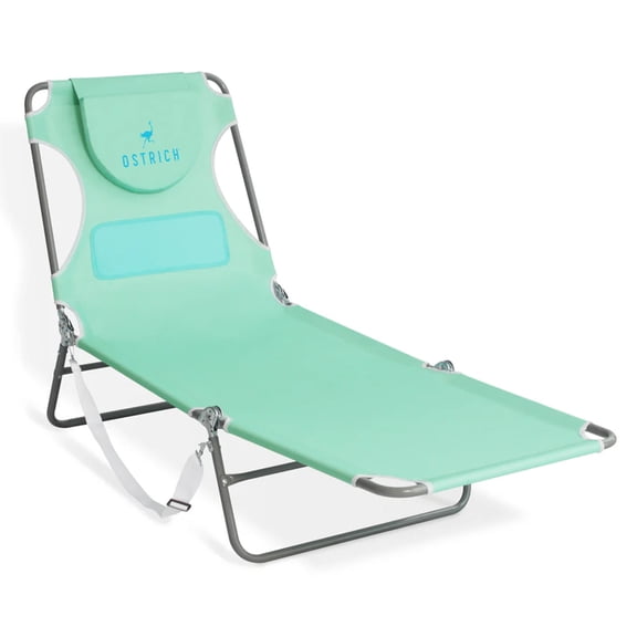 Ostrich Ladies Comfort Lounger, Beach Camping Pool Tanning Chair, Teal