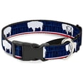 thumbnail image 1 of Buckle-Down Wyoming Flags WYOMING Typography Martingale Dog Collar, 1 of 1