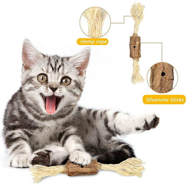 Catnip Chew Toys for Cats Natural Silvervine Sticks Catnip Ball Catnip