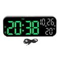 thumbnail image 2 of Réveil Numérique, Commande Vocale 3 Réglable Luminosité Double Affichage LED Réveil Électronique, Compte à Rebours Date Temp Grand Affichage des Nombres Gras Horloge Numérique pour Bureau de Chambre à Coucher, 2 of 8