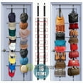 thumbnail image 2 of 16 Hat Rack Organizer Baseball Holder Storage Hanger Door Wall Bag Cap Organizer, 2 of 6