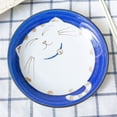 thumbnail image 5 of JapanBargain 2560x4 Juego de 4 platos redondos japoneses de porcelana para aperitivos, postres, pasteles, aperitivos, Maneki Neko, patrón de gato de la suerte sonriente para los amantes de los gatos,, 5 of 5