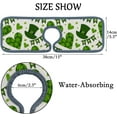 thumbnail image 4 of 2 Pcs SKYSONIC Faucet Absorbent Mat Clover Leaves Hearts Washable Counter Drying Pads Behind Faucet for Kitchen Bathroom, 4 of 7