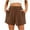 Coffee, variant on Kaemgyyd Womens Sweat Shorts Casual Summer Drawstring Comfy Shorts Elastic High Waist Running Clothes with Pockets