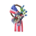 thumbnail image 3 of 4th of July Wreath Patriotic Wreaths for Front Door Patriotic Wreath 4th of July Wreaths for Front Door Independence Day Wreath Memorial Day Decor Flower Basket Door Decor Flower Wreath Door Hanging, 3 of 9