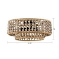 thumbnail image 5 of Parrot Uncle 16 inch Bohemia Flush Mount Ceiling Lights Wood Beaded Chandelier Ceiling Light Fixtures for Bedroom with 3 Lights, bulbs and switch not included, 5 of 10