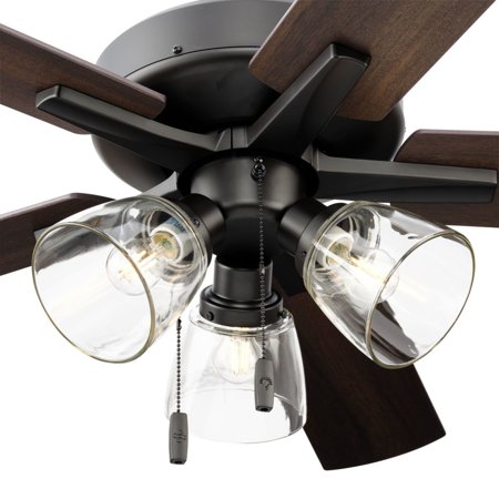 BETTER HOMES & GARDENS 52″ BRONZE TRANSITIONAL CEILING FAN, 5 REVERSIBLE BLADES, 3 LED BULBS INCLUDED