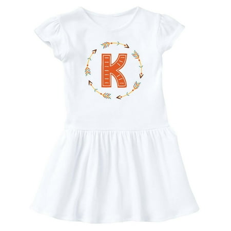 

Inktastic Monogram Letter K Tribal Arrow Gift Baby Girl Dress