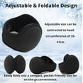 thumbnail image 6 of Mens Winter Ear Muffs Foldable Cold Weather Earmuffs Fleece Warm Ear Warmers Behind The Head Ear Muffs, 6 of 9