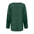 thumbnail image 3 of Frostluinai Womens Oversized Long Sleeve Tops Drop Shouder Crew Neck Soft Shirts Solid Color Loose Fit Pullover Lightweight Going Out Tshirts, 3 of 5