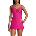 thumbnail image 3 of Lands' End Women's Texture Underwire Wrap Tankini Swimsuit Top, 3 of 3