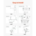 thumbnail image 4 of KFFKFF Table Suspendue pour Balcon, Table Pliante de Rambarde de Balcon 15 x 39 Po, Table de Bar de Balcon Extérieure pour Rampes, Réglable à 5 Niveaux, Convient aux Rampes de 1 Pouces à 3,7 Pouces, Table de Service pour Patio et Terrasse, 4 of 9