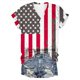 thumbnail image 2 of Fiudx Ofertas Flash Artículos En Oferta Top de Manga Corta con Cuello En V y Estampado Del Día de La Independencia para Mujer, 2 of 3