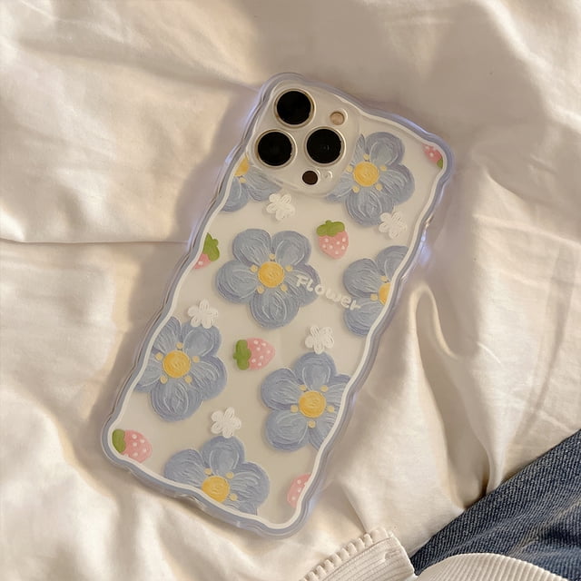 Adecuado para iPhone 14 Pro Max Funda para teléfono Apple con bordes ondulados linda y hermosa