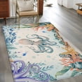 thumbnail image 2 of 3'x5' Rug for Living Room Bedroom, Octopus Coastal Washable Area Rugs Non-Slip Carpet Mats, Summer Nautical Starfish Coral Beige Indoor Low Pile Area Rug Runner for Kitchen, Mudroom, 2 of 8