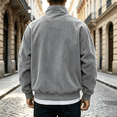 thumbnail image 3 of Corduroy Jacket for Men Sherpa Fleece Lined Trucker Jackets Vintage Casual Turn-down Collar Outerwear Warm Winter Coat, 3 of 3