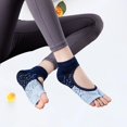 thumbnail image 4 of Toudaret 1 Pair Toeless Non-slip Grip Socks,Pilates Socks Women Yoga Socks With Grips For Pilates Yoga Ballet Dance Barre Toe Socks, 4 of 8