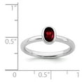 thumbnail image 5 of 925 Sterling Silver Stackable Expressions Oval Garnet Ring Size: 10; for Adults and Teens; for Women and Men, 5 of 5