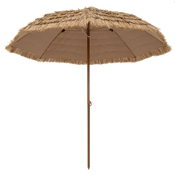 Gymax 8FT Hula Thatched Tiki Umbrella Hawaiian Style Beach Umbrella Patio