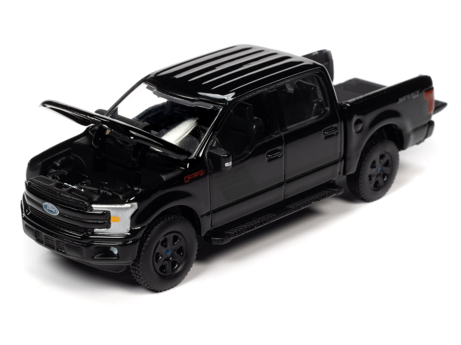 Auto World 2019 Ford F-150 XLT Sport Black Truck Play Vehicle