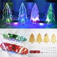 thumbnail image 2 of ziyahi DIY Full Color Changing LED Acrylic 3D Christmas Tree Electronic Learning Kit, 2 of 9