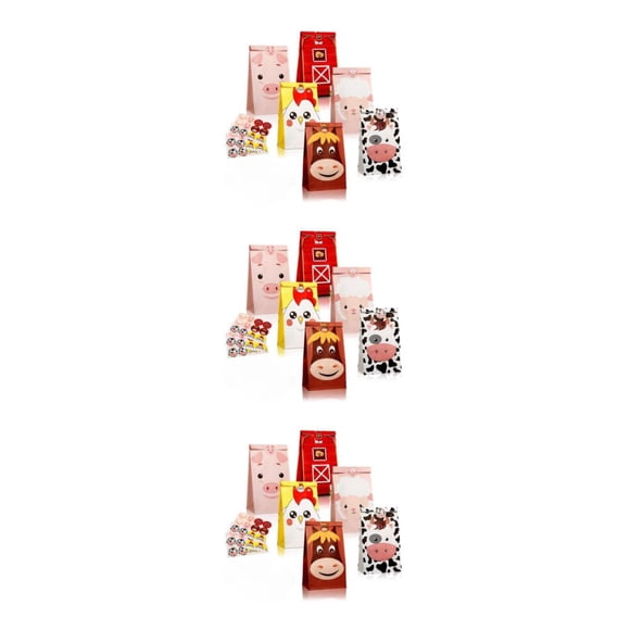 jesticaly Wide Application Farm Gift Bag Birthdays And Events Sturdy And Durable 3Set